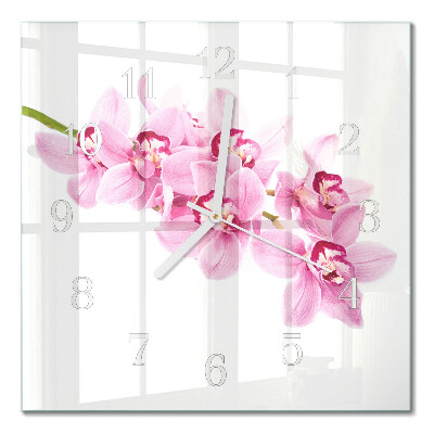 Square kitchen clock Orchid