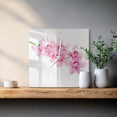 Square kitchen clock Orchid