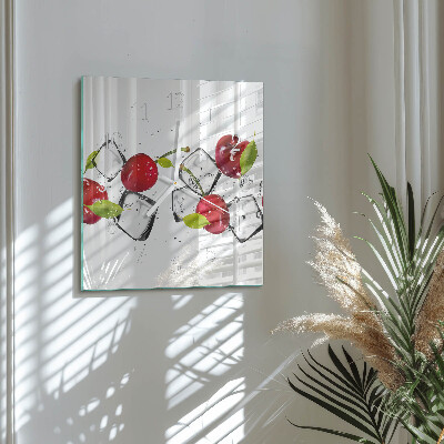 Square kitchen clock Cherry ice cream