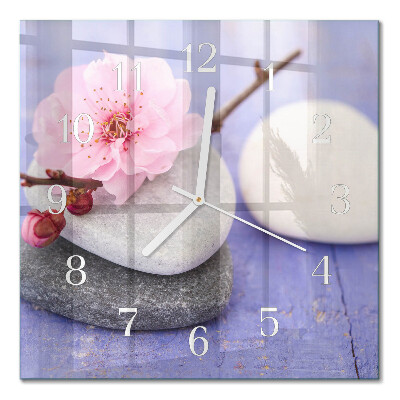 Square wall clock Stones