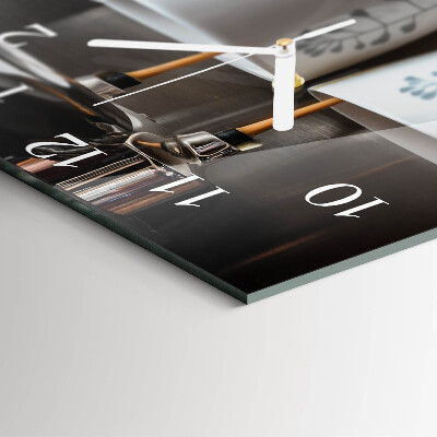 Glass clock square Coffee machine