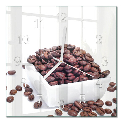 Square wall clock Coffee beans