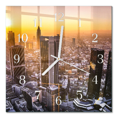 Square kitchen clock Sunset