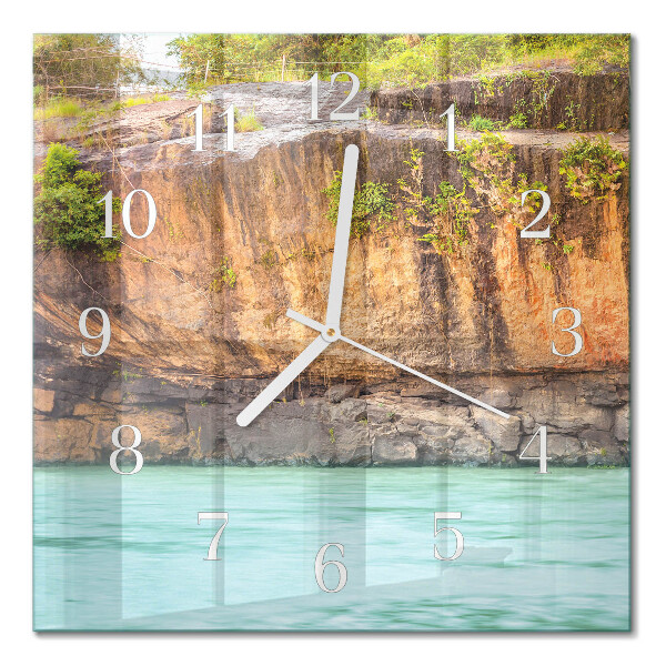 Glass clock square Cliff