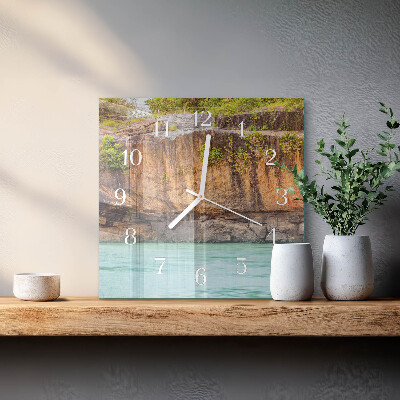 Glass clock square Cliff