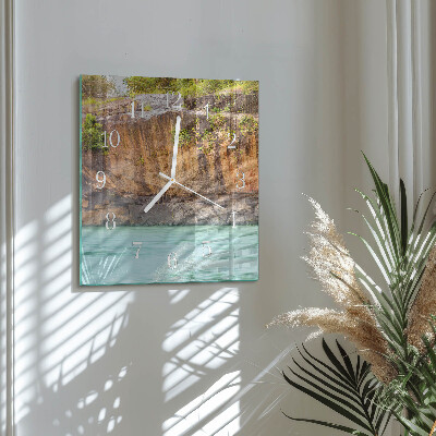 Glass clock square Cliff
