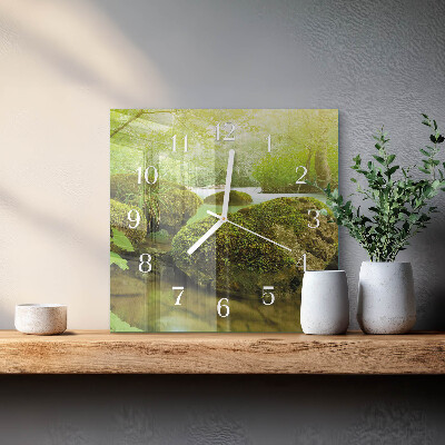 Square kitchen clock Nature