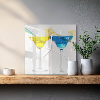 Glass clock square Cocktail