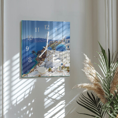 Square kitchen clock Santorini