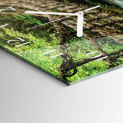 Square wall clock Rope bridge