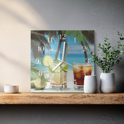 Square kitchen clock Cocktail