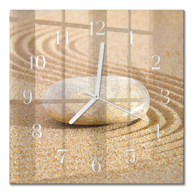 Square wall clock Stone sand
