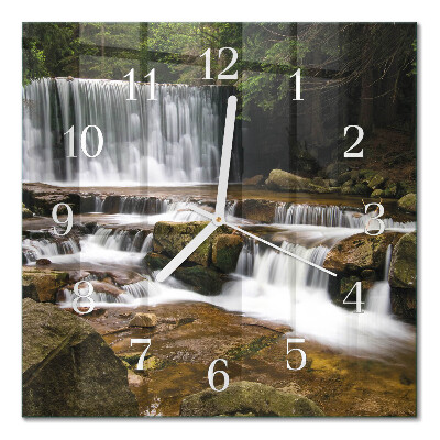 Square wall clock Waterfalls