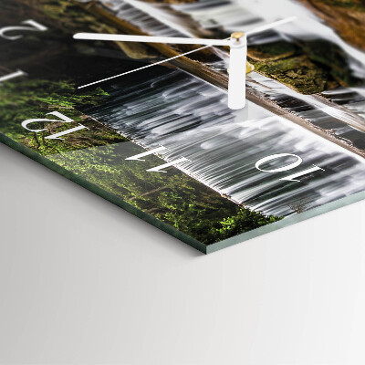 Square wall clock Waterfalls