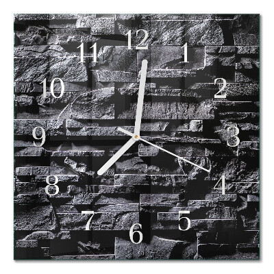Glass clock square Stones