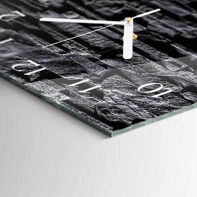 Glass clock square Stones
