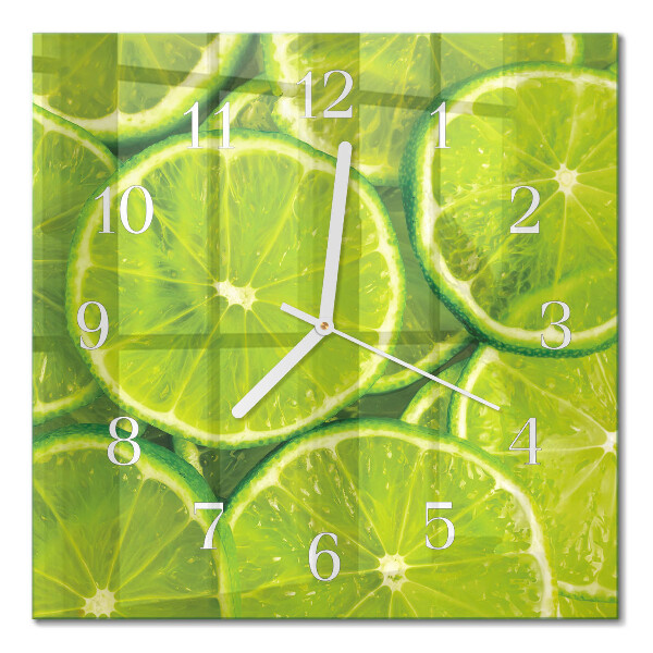 Square wall clock Calcium carbonate