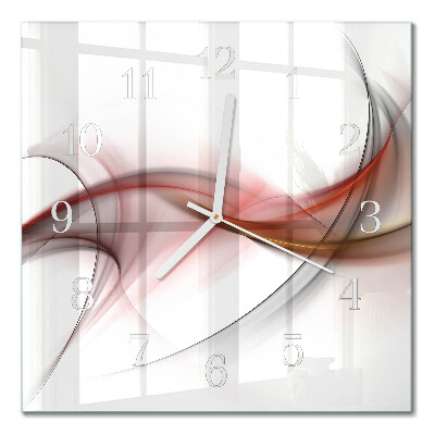 Glass wall clock square Abstraction