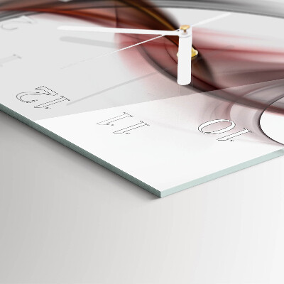 Glass wall clock square Abstraction