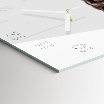 Glass wall clock square Coffee beans
