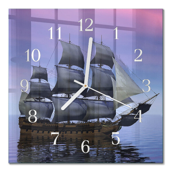 Square kitchen clock Sailing