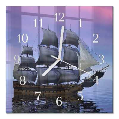 Square kitchen clock Sailing