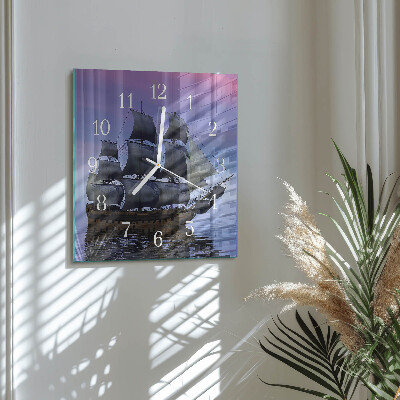 Square kitchen clock Sailing