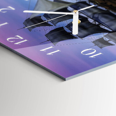 Square kitchen clock Sailing