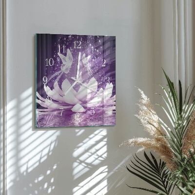 Square kitchen clock Flower