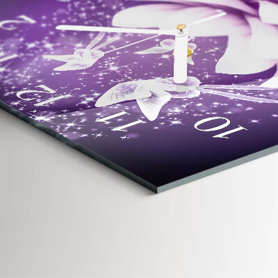 Square kitchen clock Flower