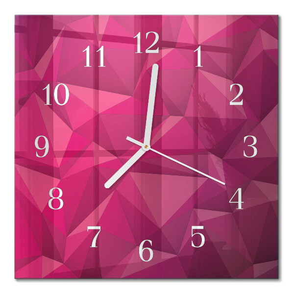 Glass wall clock square Abstraction