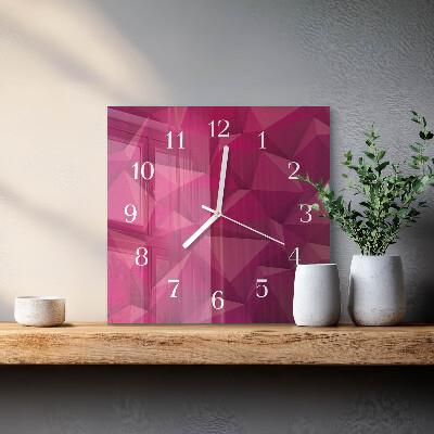 Glass wall clock square Abstraction