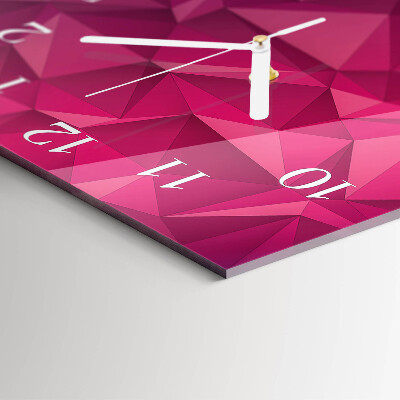 Glass wall clock square Abstraction