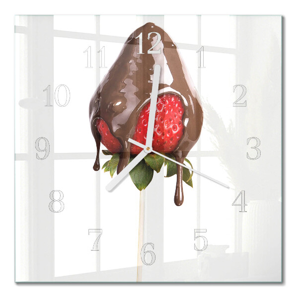 Square kitchen clock Chocolate
