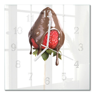 Square kitchen clock Chocolate