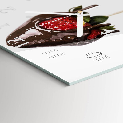 Square kitchen clock Chocolate