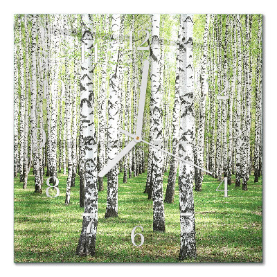 Square wall clock Birch