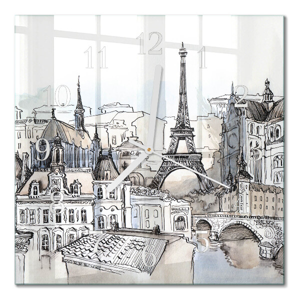 Square kitchen clock Monuments