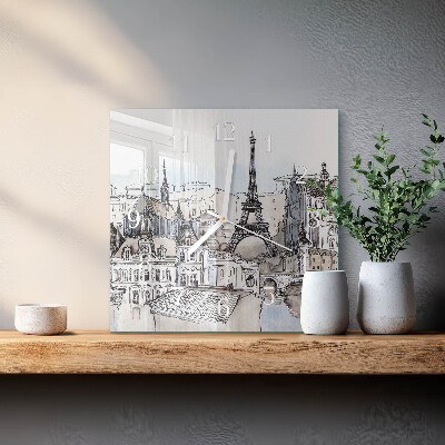 Square kitchen clock Monuments