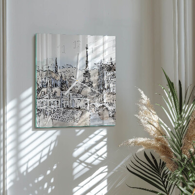 Square kitchen clock Monuments