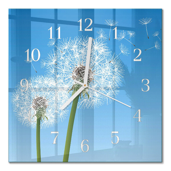 Square wall clock Dandelion