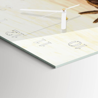 Square kitchen clock Coffee beans