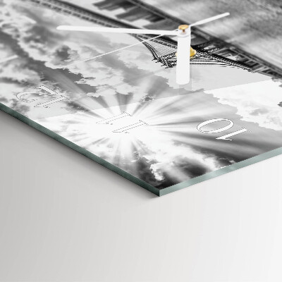Glass wall clock square Bridge