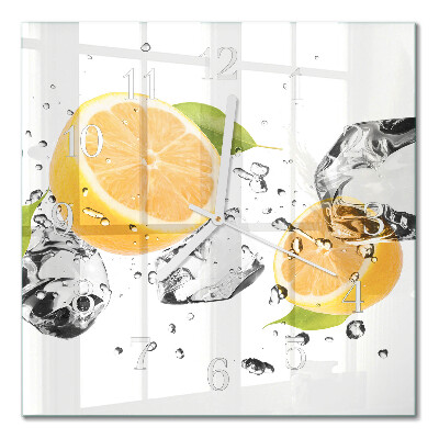 Square wall clock Citrus