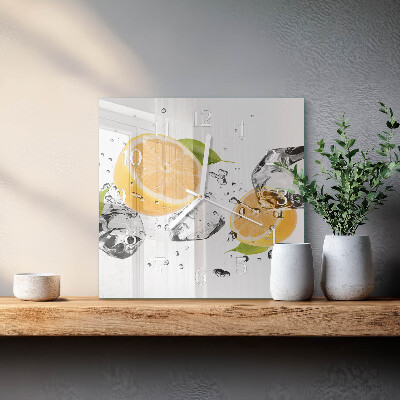 Square wall clock Citrus