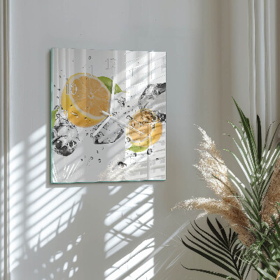 Square wall clock Citrus