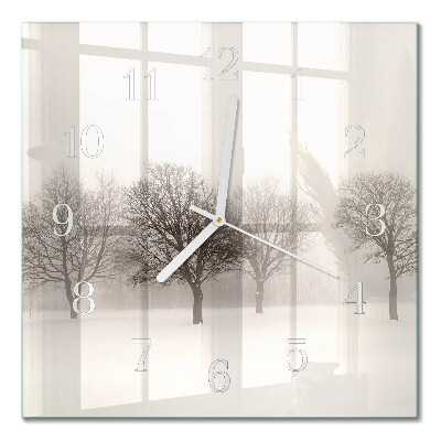 Square wall clock Winter