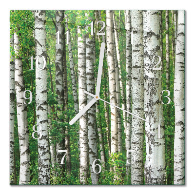 Square wall clock Birches