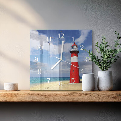Square kitchen clock Lighthouse