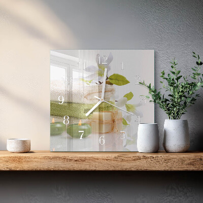 Glass clock square Spa soap